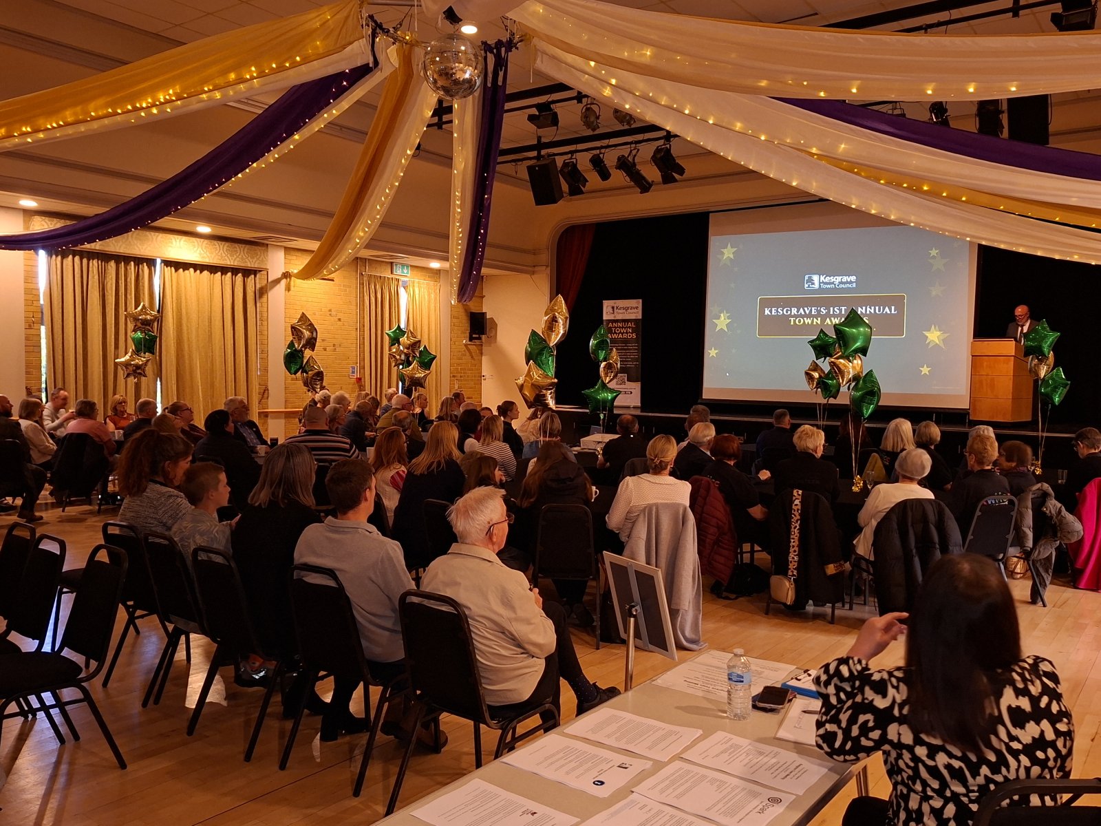 Kesgrave Annual Town Awards photo taken at the Kesgrave Community and Conference Centre