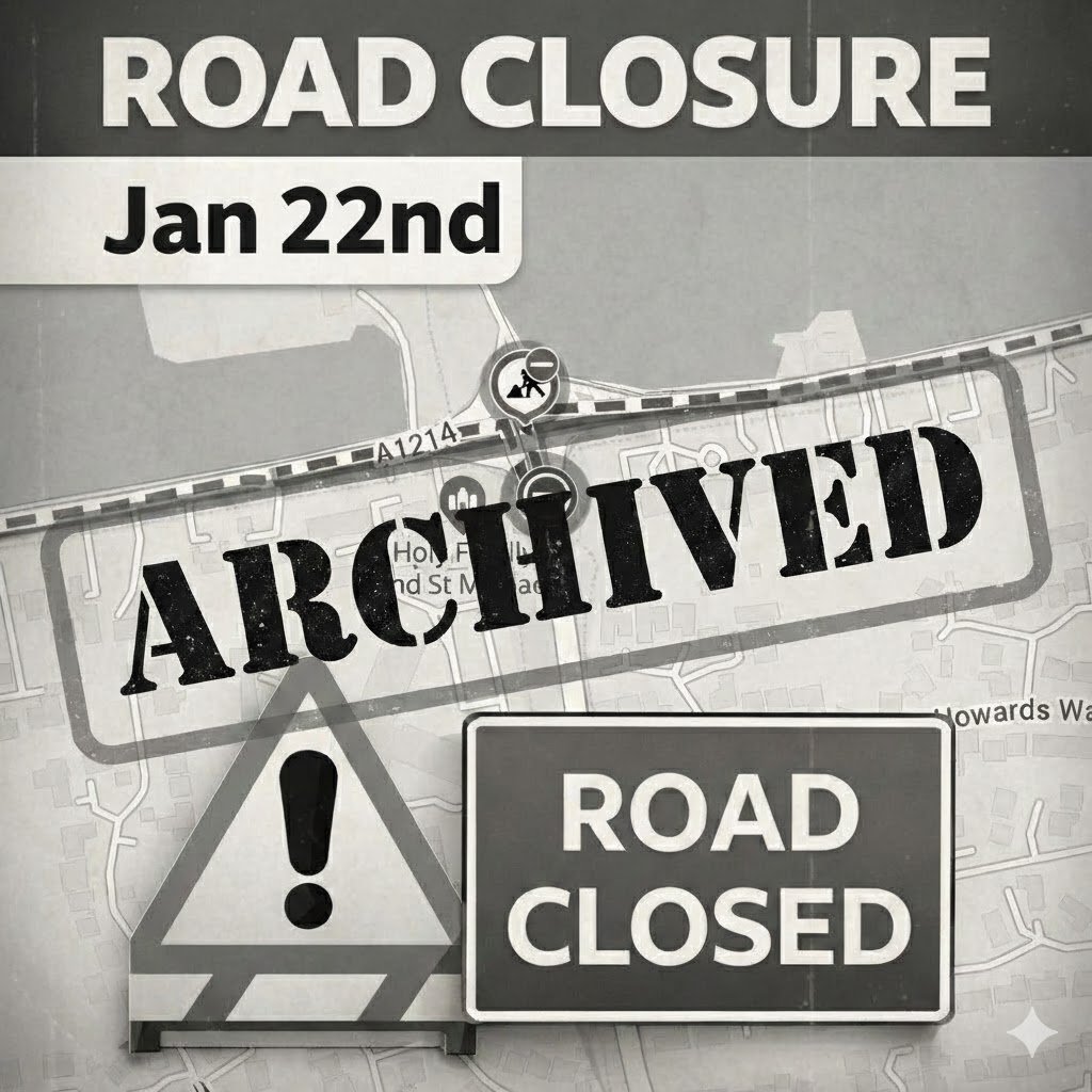 Main Road and Ropes Drive will be closed from 7pm on January 22nd