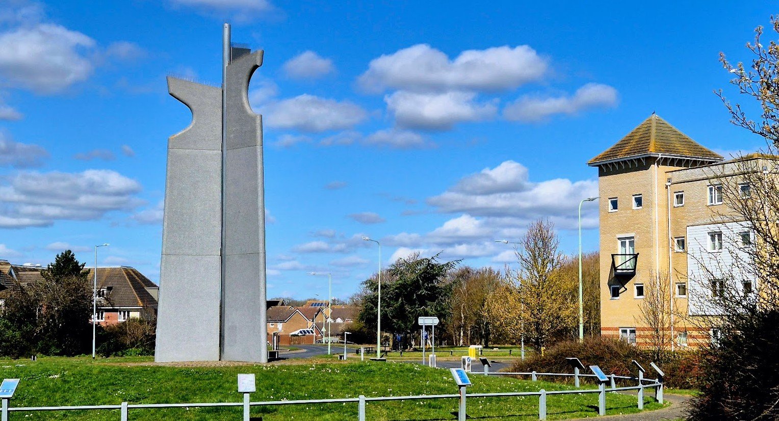 Raised beds at Kesgrave allotments in spring